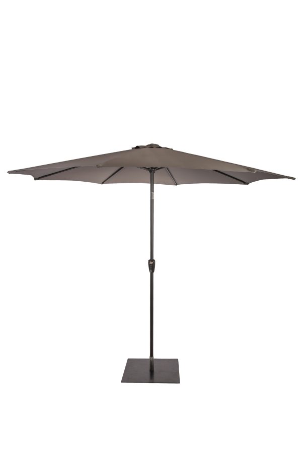 Parasol zandkleur 3x3 meter incl. tegelvoet