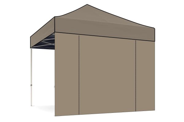 Zijwand 3x3 meter zandkleur