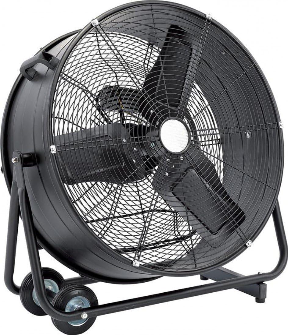 Mega ventilator zwart 220V verrijdbaar