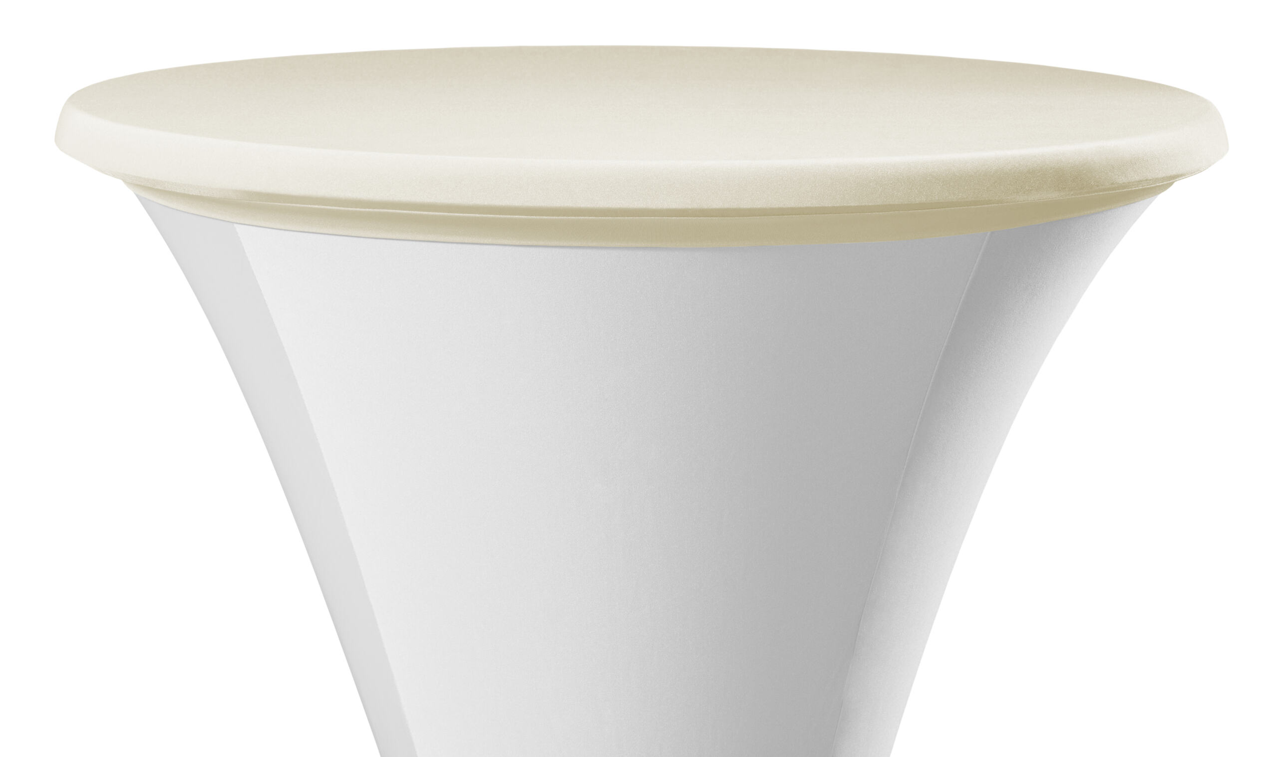 Stretch topcover gebroken wit diameter 85cm