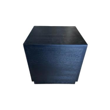 Bijzettafel/zitblok zwart 40x40x40cm